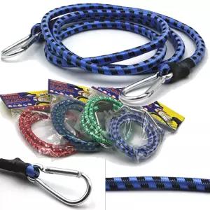 비너타입 탄력 고리줄바 1M 화물고정 뒷바구니 짐받이 밧줄 자전거줄 고무줄 걸이 로프 끈