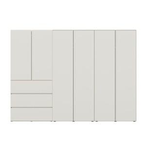 한샘 바이엘 소프트 옷장세트 크림화이트 300cm(높이216cm) 데일리서랍형