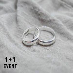 호프메이커 순은 2돈 4mm 민자 링 레이어드 쌍가락지 은반지