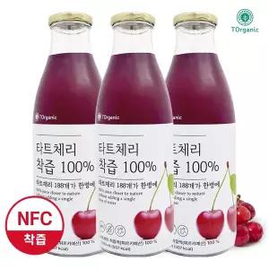 [투오가닉] 타트체리 주스 100% 착즙원액 1000mlx 3병