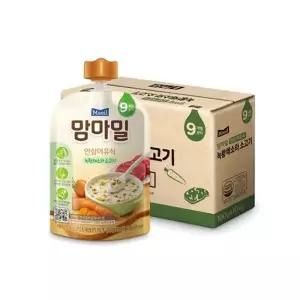 [매일] 맘마밀 이유식 녹황채소와소고기 100g 10팩 (9개월)