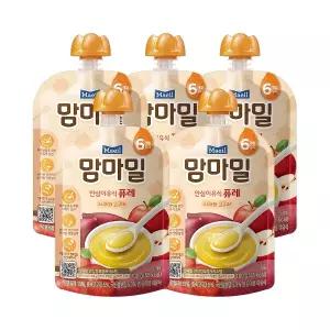 [매일] 맘마밀 이유식 퓨레 사과와고구마 100g 5팩 (6개월)