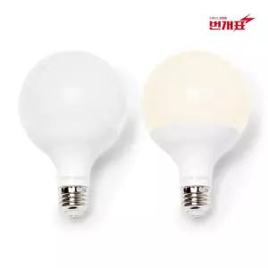 [번개표] LED 볼전구 12W 롱넥 주광색 전구색