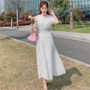 [오노마] ONM 데일리 원피스 플리츠 스모크밴딩 심플 롱원피스 (S8055727)