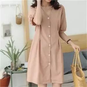 [오노마] ONM 체크 원피스 H라인 스커트 퍼프소매 러블리룩 (S8055671)