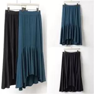[오노마] ONM 빅사이즈 롱 프릴 스커트 DMN2352 훌 롱 치마 플레어 (S8117952)
