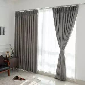 [텐바이텐]이너스 늘밤 맞춤 나비주름 형상기억 암막커튼 애쉬 181-250cm