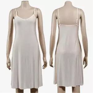 [오노마] ONM 국산 인견 슬립 원피스 천연섬유 나시 골지 어깨조절 (S8759573)