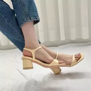 [오노마] ONM 미들굽 정장구두 여름스트랩샌들 스퀘어코 발목스트랩 (S8534181)