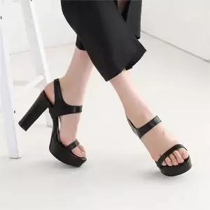 [오노마] ONM 여름 샌들구두 가보시굽 스트랩힐 데일리 청바지신발 (S8648396)