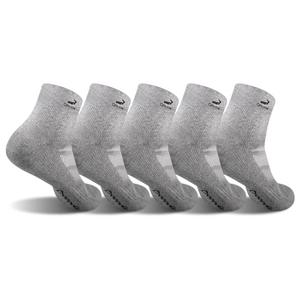 크로커다일 스포츠 압박쿠션 단목양말 CD4SK1023, 그레이, 5족세트