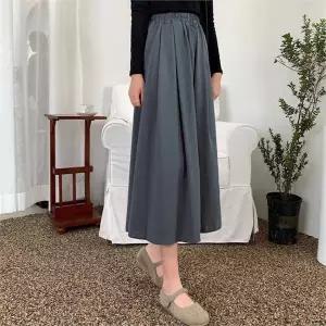 [오노마] ONM 밴딩 스커트 긴치마 캐주얼 하객룩 에이라인 롱 기장 (S8433887)
