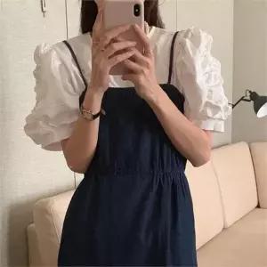 [오노마] ONM G125689_뷔스티에 서스펜더 청원피스 데님원피스 (S8831206)