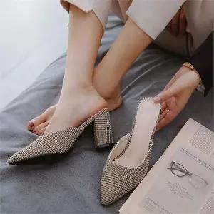 [오노마] ONM 클래식 모던 체크패턴 포인트 깔끔 꾸안꾸 여성 구두 (S8945017)