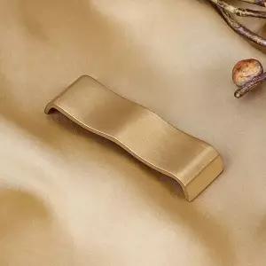 방짜유기 놋그릇 물결 수저받침 70x20mm