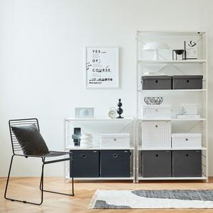 한샘 샘 폴리 수납바스켓 3개세트 중/대/와이드 샘책장호환 수납박스 정리