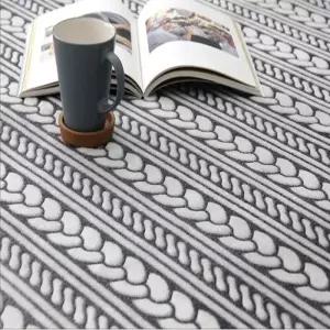 [텐바이텐]니트무늬 극세사 카페트 러그 그레이100x150