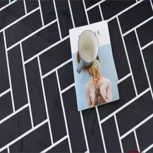 [텐바이텐]부드러운 헤링본 극세사 카페트 러그 블랙200X250