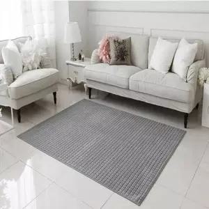 [텐바이텐]블록무늬 극세사 러그 카페트 그레이100X150