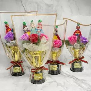 트로피 사탕인형비누꽃다발(유치원어린이집졸업입학단체행사꽃)