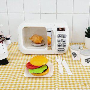[플레이맥스]작동하는 주방놀이 화이트 전자레인지 장난감 역할놀이
