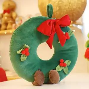 [텐바이텐]크리스마스 스마일 애착 쿠션 인형 (왕리본리스)