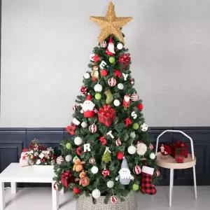 [텐바이텐]크리스마스 트리 장식 풀세트 트레이펀스타 PVC 210cm 단면
