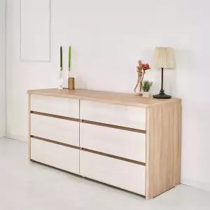 로피엘 1500 3단 와이드 하이그로시 서랍장 DF924355