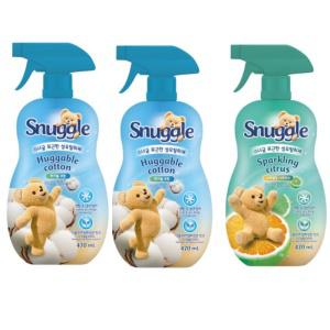 스너글 섬유탈취제 허거블코튼 470ml 2개 + 스파클링 시트러스 470ml 1개