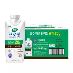 [소비기한 임박] 셀렉스 프로핏 웨이프로틴, 아메리카노, 330ml, 12개