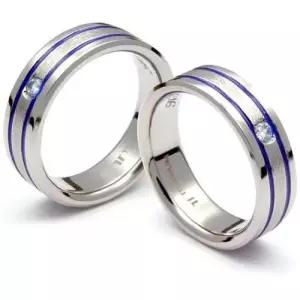 T-028D1B DIA CO 다이아몬드 티타늄 커플링 반지 이니셜무료 무료배송 맞춤제작 평생AS