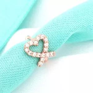 [오노마] ONM 14K 금침 로즈골드 하트 큐빅 포인트 귀찌 링피어싱 (S9593986)