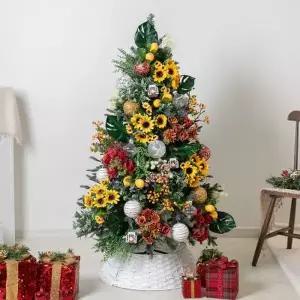 [텐바이텐]크리스마스 트리 장식 풀세트 엔틱해바라기그레이 150cm 양면