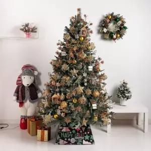 [텐바이텐]크리스마스 트리 나무 장식 풀세트 엔틱솔잎그레이 180cm 단면