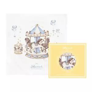 [벨몽] 4겹 로열 아기블랭킷 유모차담요 출산선물-메리 고 라운드