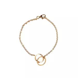 [중고명품] 로즈 골드 18K 러브 더블 체인 팔찌