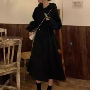 [오노마] ONM 허리 핀턱 롱원피스 플레어 라인 루즈핏 체형커버 (S11883901)