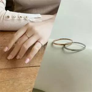 [오노마] ONM 여성 데일리 주얼리 써지컬 심플퓨어링 1mm (S9595174)