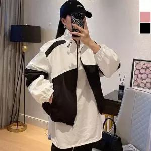 [오노마] ONM 배색 크롭 얇은 바람막이 1P 간절기 데일리 점퍼 (S11578154)