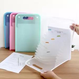 A4 서류 시험지 계약서 정리 학원가방 아코디언 파일백