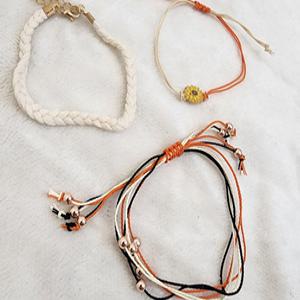 3종세트 해바라기 매듭 끈 발찌 재물운 풍수