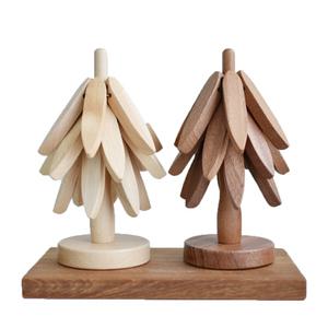 아임온 우드 트리 냄비받침 3P 원목 캠핑 감성 소품 선물포장