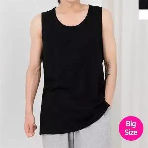 [셀러허브][라일리] Rly 빅사이즈 면나시 남성 캠퍼스룩 데이트룩 데일리룩 (S9757997)