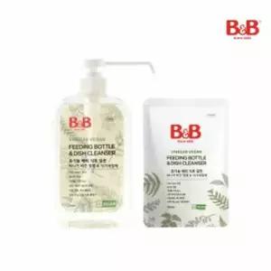 비앤비 비건 젖병 식기세정제 용기형 600ml 1입 + 리필형 500ml 1입