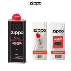 ZIPPO 지포 라이타 오일 돌 심지 소모품 정품 미국 세트 부싯돌 손난로 연료 한강사