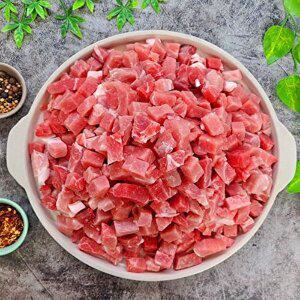 [프레쉬푸드]국내산 돼지고기 뒷다리살 후지 짜장카레용 1cm 두께 큐브모양 1kg