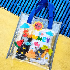 비닐가방 고급형 여름가방 투명가방 비치백 여름 만들기재료