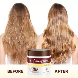 merycaruc 정품 건조 극손상모 복구 트리트먼트 500ml 푸석한 머리 관리 아르간오일 헤어팩 콜라겐 미용실 전용 고농축 단백질 헤어마카 상한모 탄머리 케어
