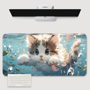 875v 키보드 마우스 장패드 고양이 게이밍패드 게이밍 귀여운 일러스트 디자인