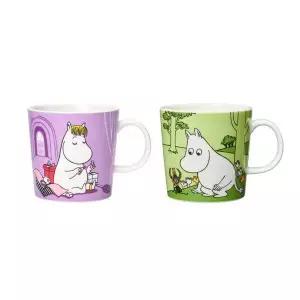 [이딸라] 무민 머그 300ml 세트 스노크메이든 연보라&무민 그래스그린 [연간 기프트]..